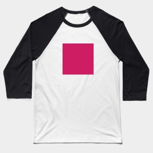 Solid Rouge Dark pink Monochrome Minimal Design Baseball T-Shirt